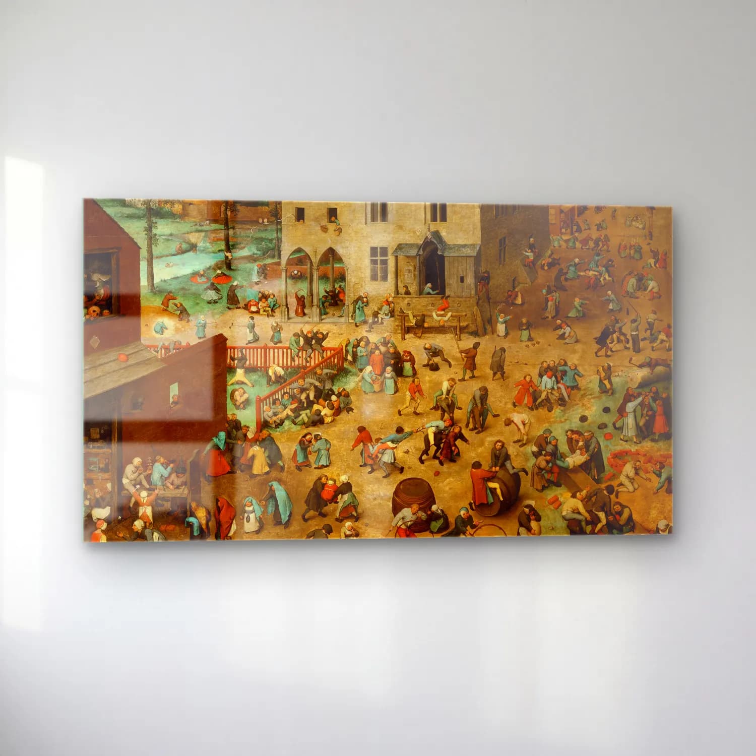 Pieter Bruegel – Children s Games cam tablo — sol açıdan görünüm