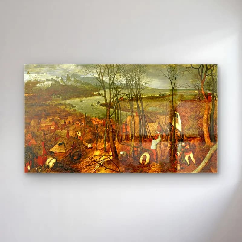 Pieter Bruegel – Gloomy Day cam tablo — Pieter Bruegel – Gloomy Day — yağlı boya mitolojik sahne