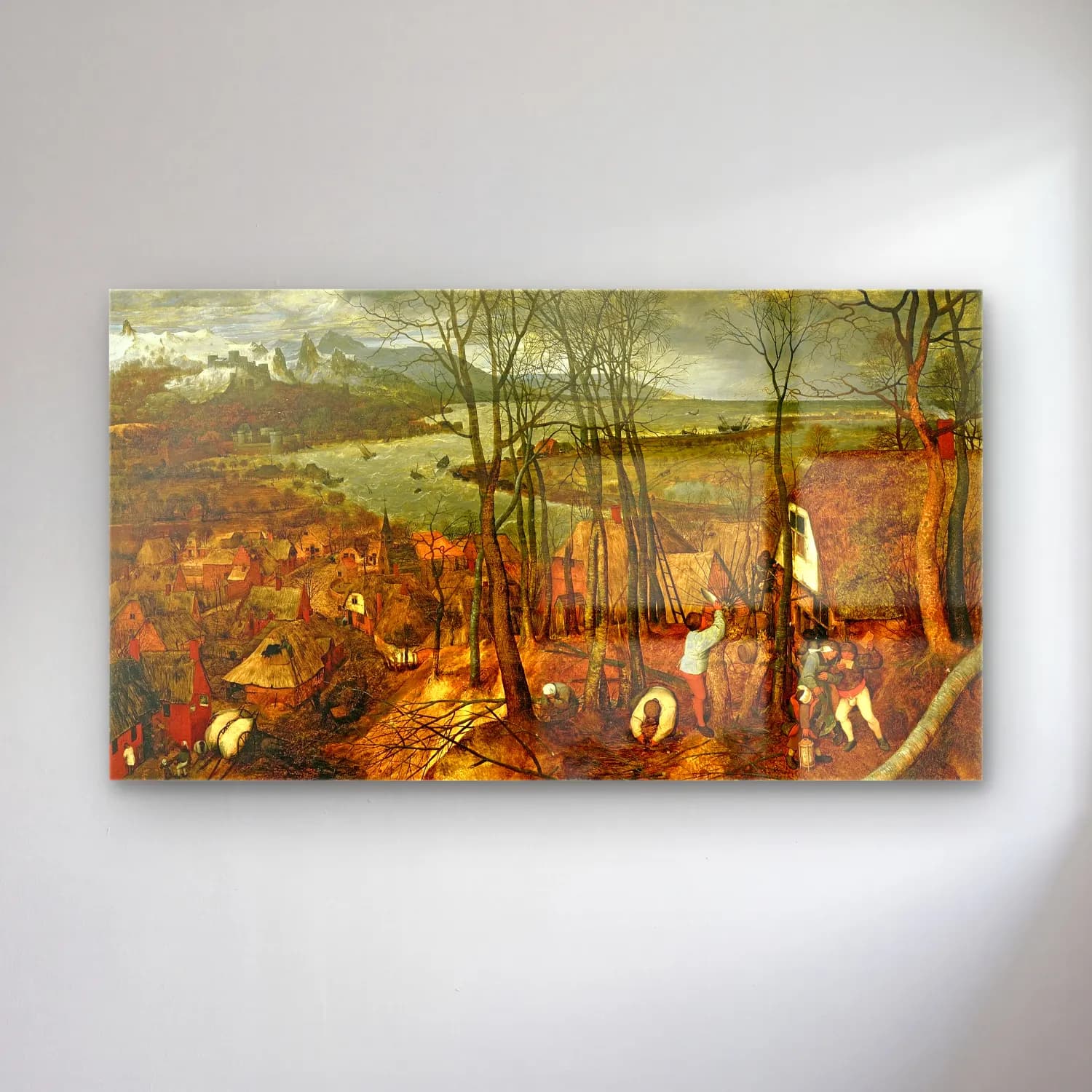 Pieter Bruegel – Gloomy Day cam tablo — Pieter Bruegel – Gloomy Day — yağlı boya mitolojik sahne