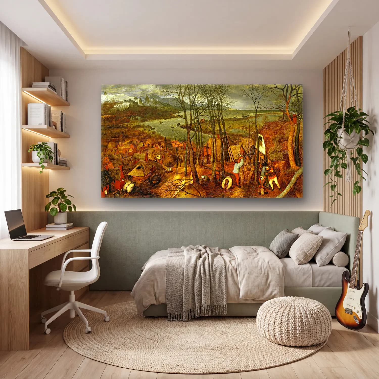 Pieter Bruegel – Gloomy Day cam tablo — genç odasında