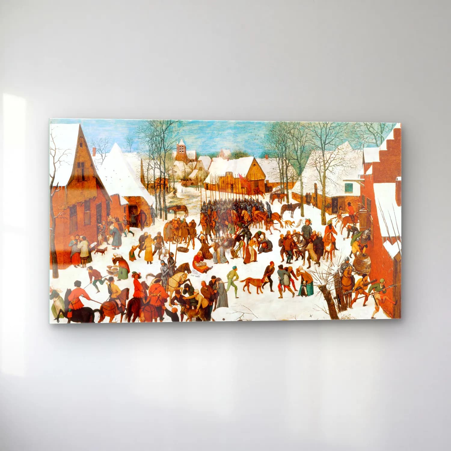 Pieter Bruegel – Massacre of the Innocents cam tablo — sol açıdan görünüm