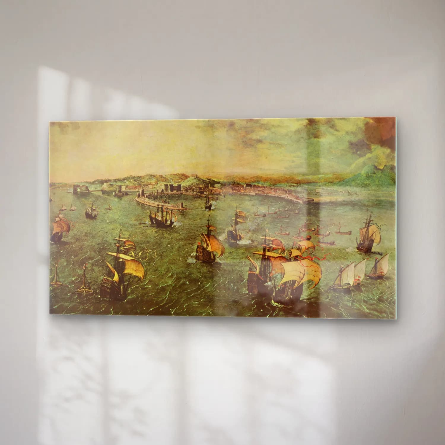 Pieter Bruegel – Naval Battle in the Gulf of Naples cam tablo — sağ açıdan görünüm