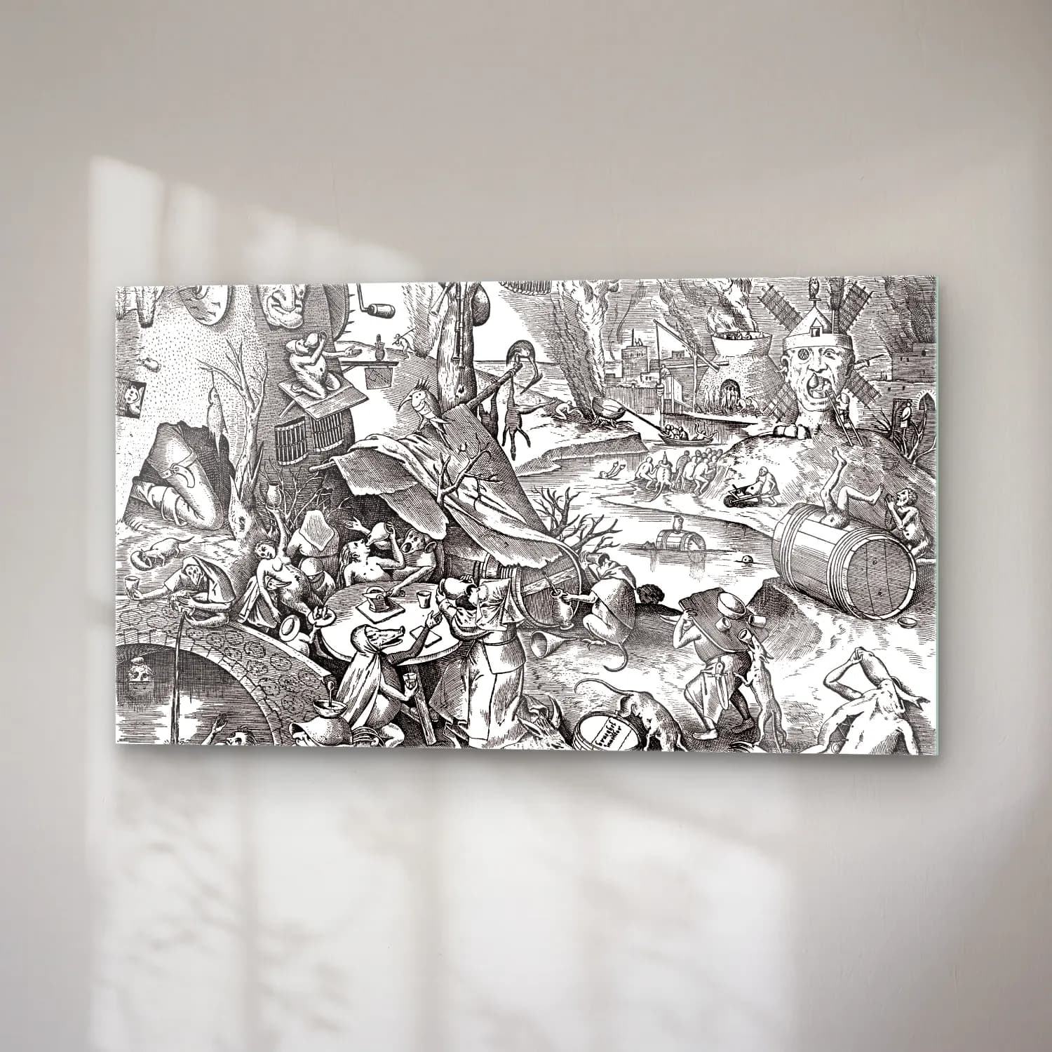 Pieter Bruegel – Seven deadly sins - Gluttony cam tablo — sağ açıdan görünüm