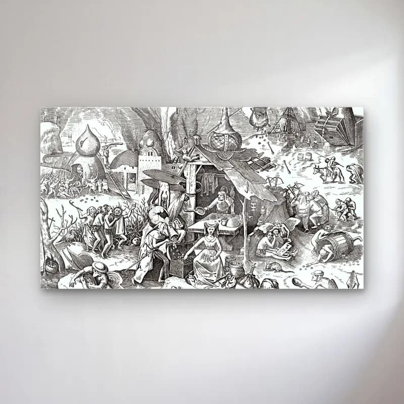 Pieter Bruegel – Seven deadly sins - Greed cam tablo — Pieter Bruegel – Seven deadly sins - Greed — vintage mitolojik sahne
