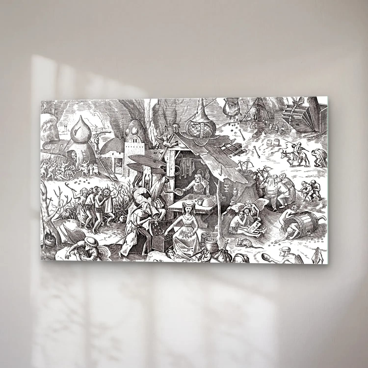 Pieter Bruegel – Seven deadly sins - Greed cam tablo — sağ açıdan görünüm