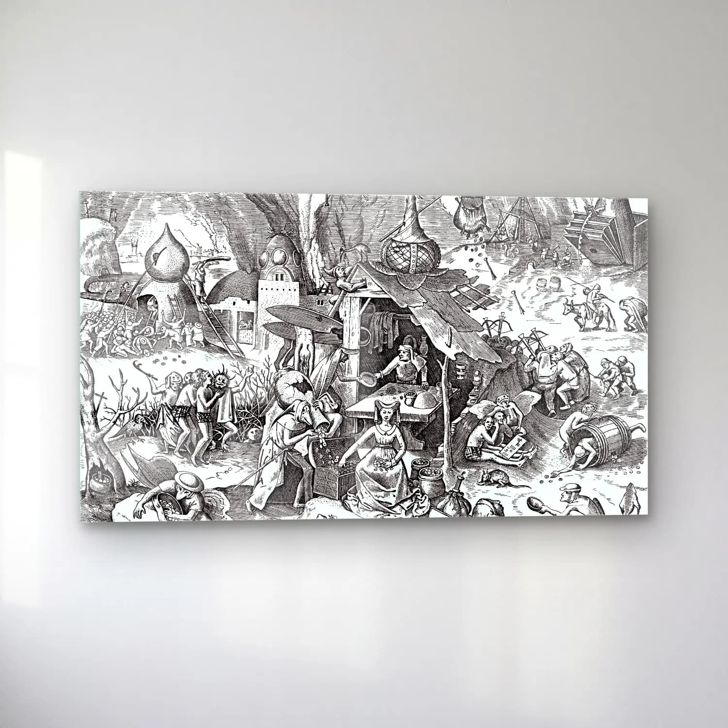 Pieter Bruegel – Seven deadly sins - Greed cam tablo — sol açıdan görünüm
