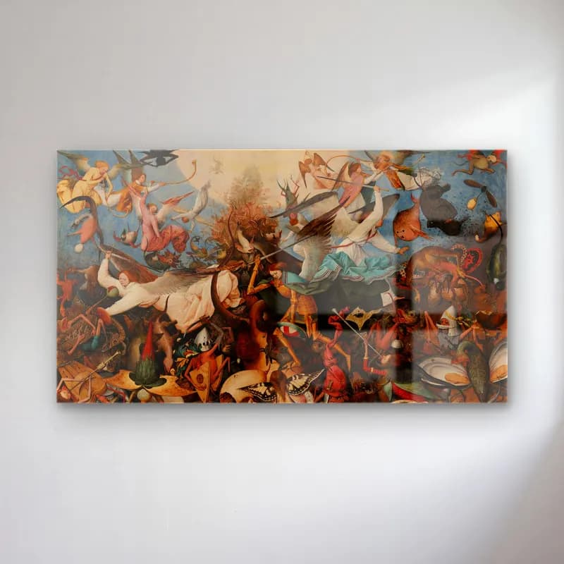 Pieter Bruegel – The Fall of the Rebel Angels cam tablo — Pieter Bruegel – The Fall of the Rebel Angels — empresyonist savaş sahnesi