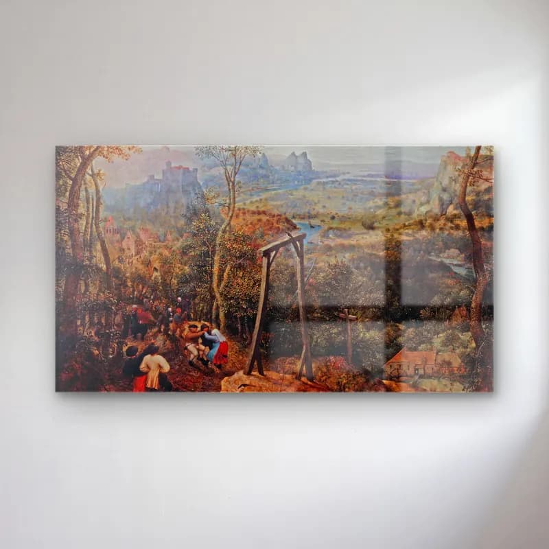 Pieter Bruegel – The Magpie on the Gallows cam tablo — Pieter Bruegel – The Magpie on the Gallows — yağlı boya savaş sahnesi