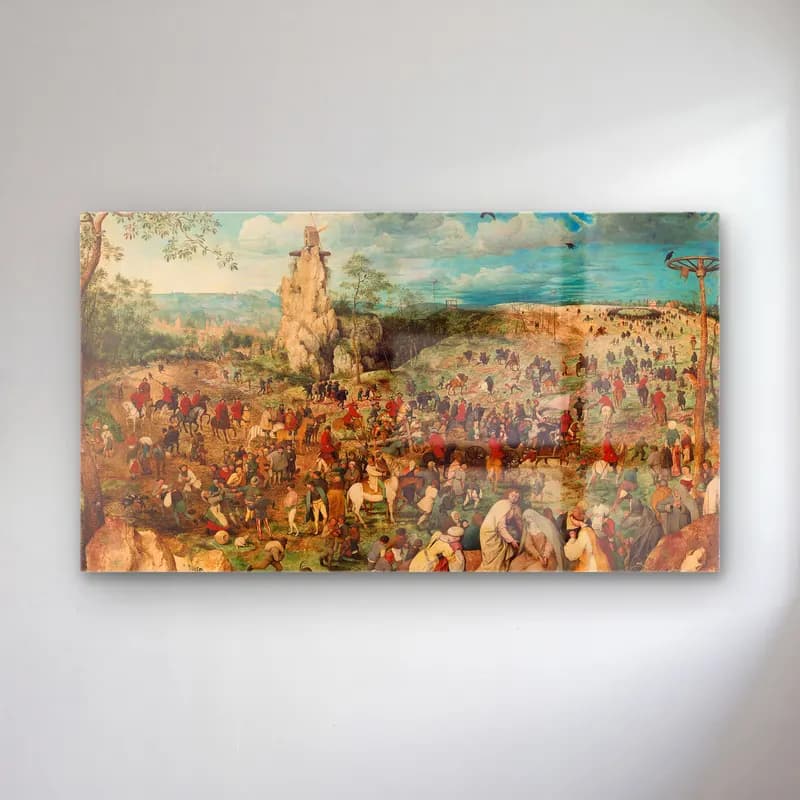 Pieter Bruegel – The Mill and the Cross cam tablo — Pieter Bruegel – The Mill and the Cross — empresyonist savaş sahnesi