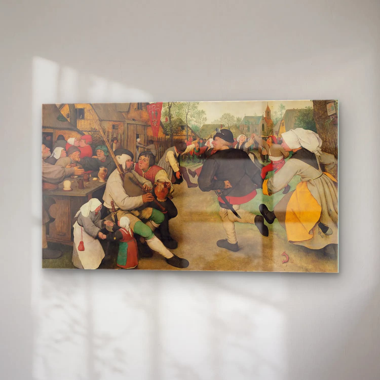Pieter Bruegel – The Peasant Dance cam tablo — sağ açıdan görünüm