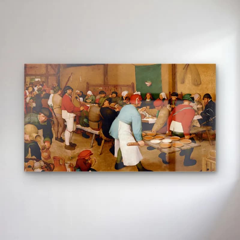 Pieter Bruegel – The Peasant Wedding cam tablo — Pieter Bruegel – The Peasant Wedding — empresyonist ekmek ve pastalar