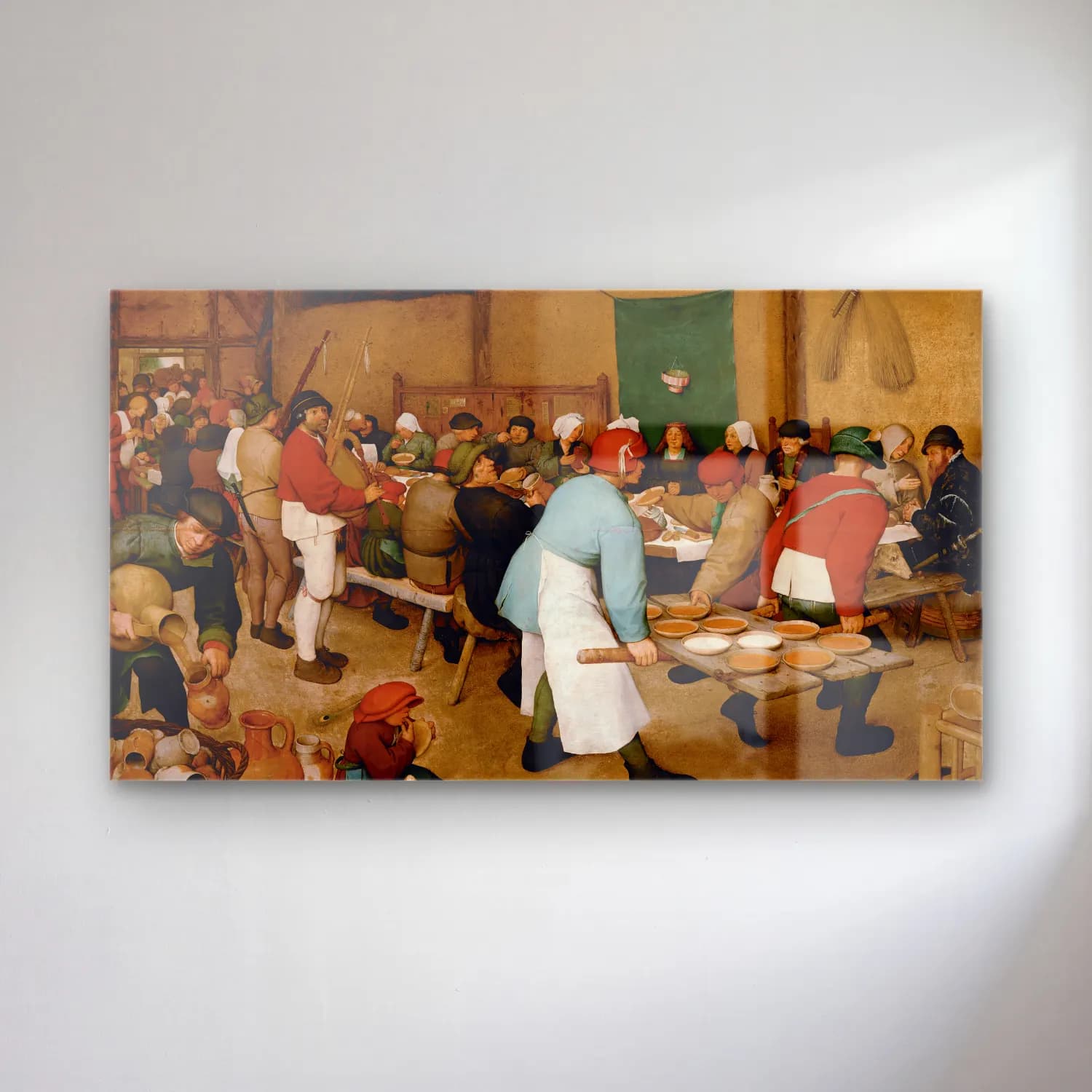 Pieter Bruegel – The Peasant Wedding cam tablo — Pieter Bruegel – The Peasant Wedding — empresyonist ekmek ve pastalar