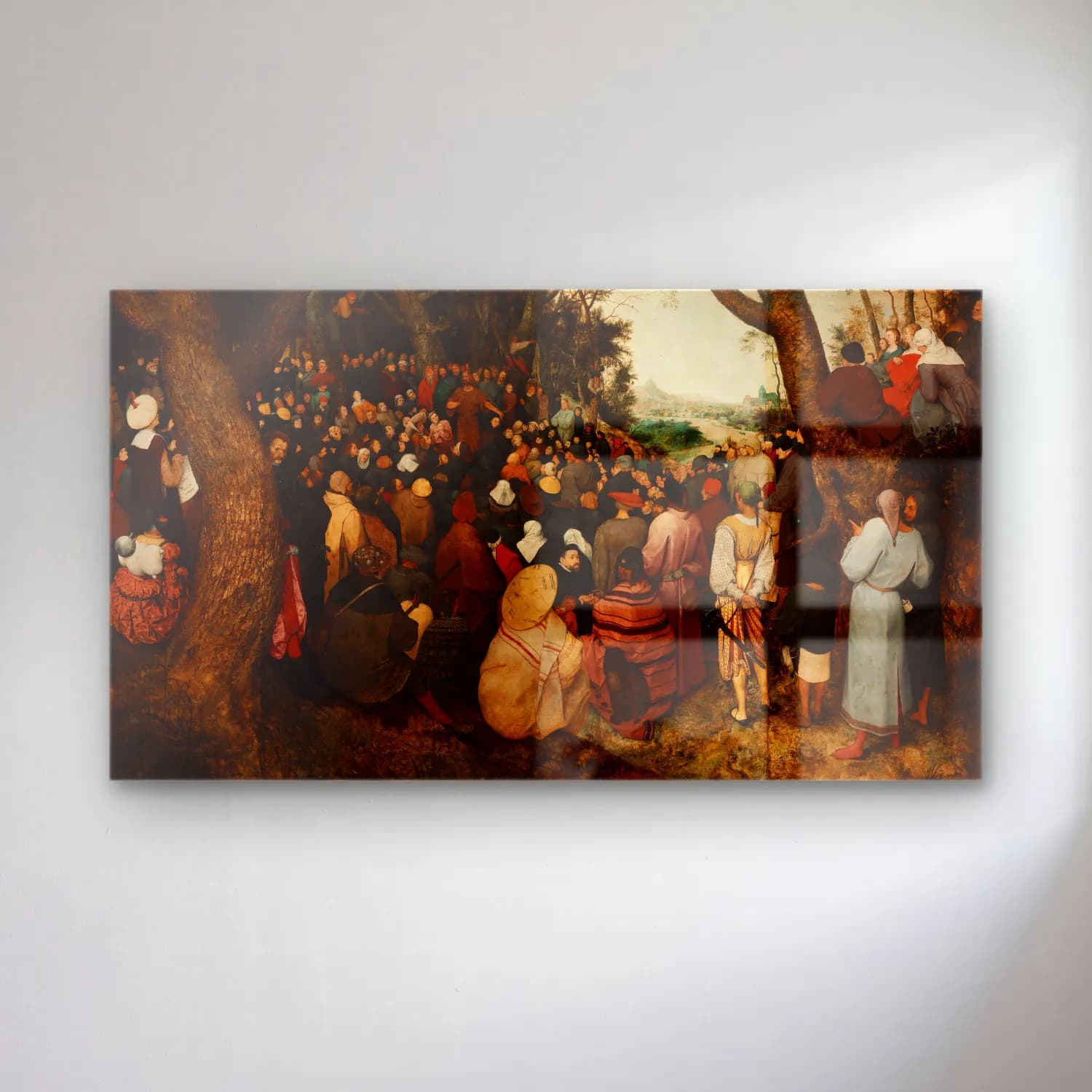 Pieter Bruegel – The Sermon of Saint John the Baptist cam tablo — Pieter Bruegel – The Sermon of Saint John the Baptist — yağlı boya dini sahne