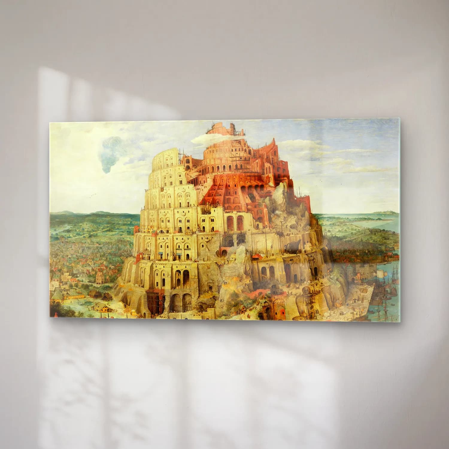 Pieter Bruegel – The Tower of Babel cam tablo — sağ açıdan görünüm