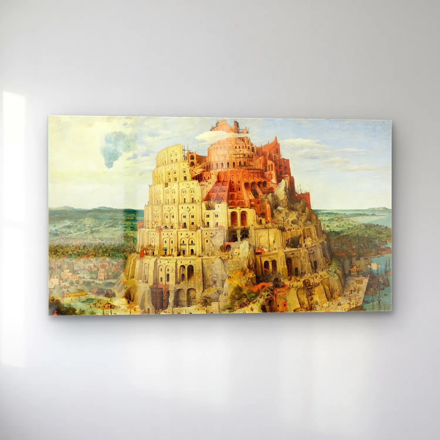 Pieter Bruegel – The Tower of Babel cam tablo — sol açıdan görünüm