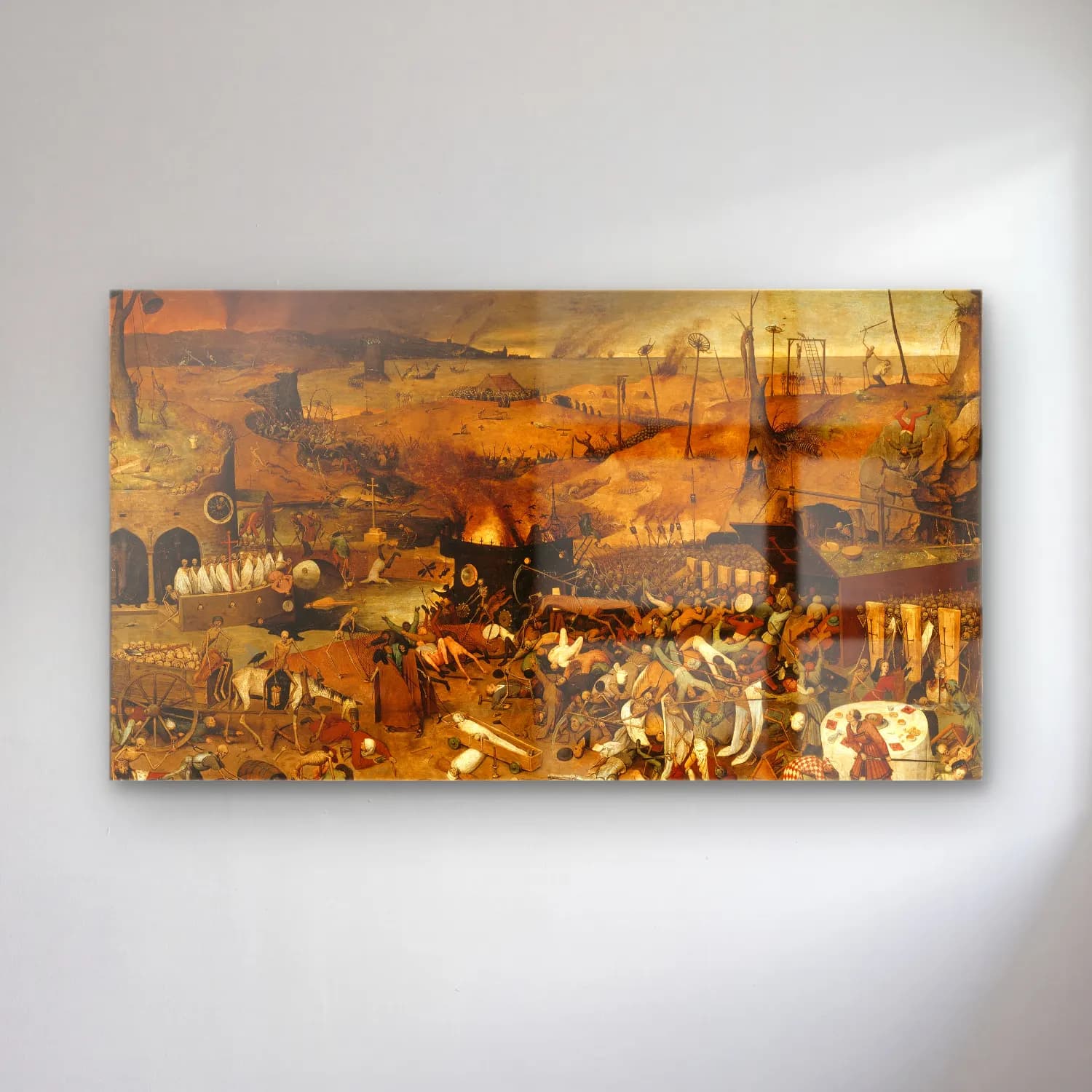 Pieter Bruegel – The Triumph of Death cam tablo — Pieter Bruegel – The Triumph of Death — empresyonist savaş sahnesi