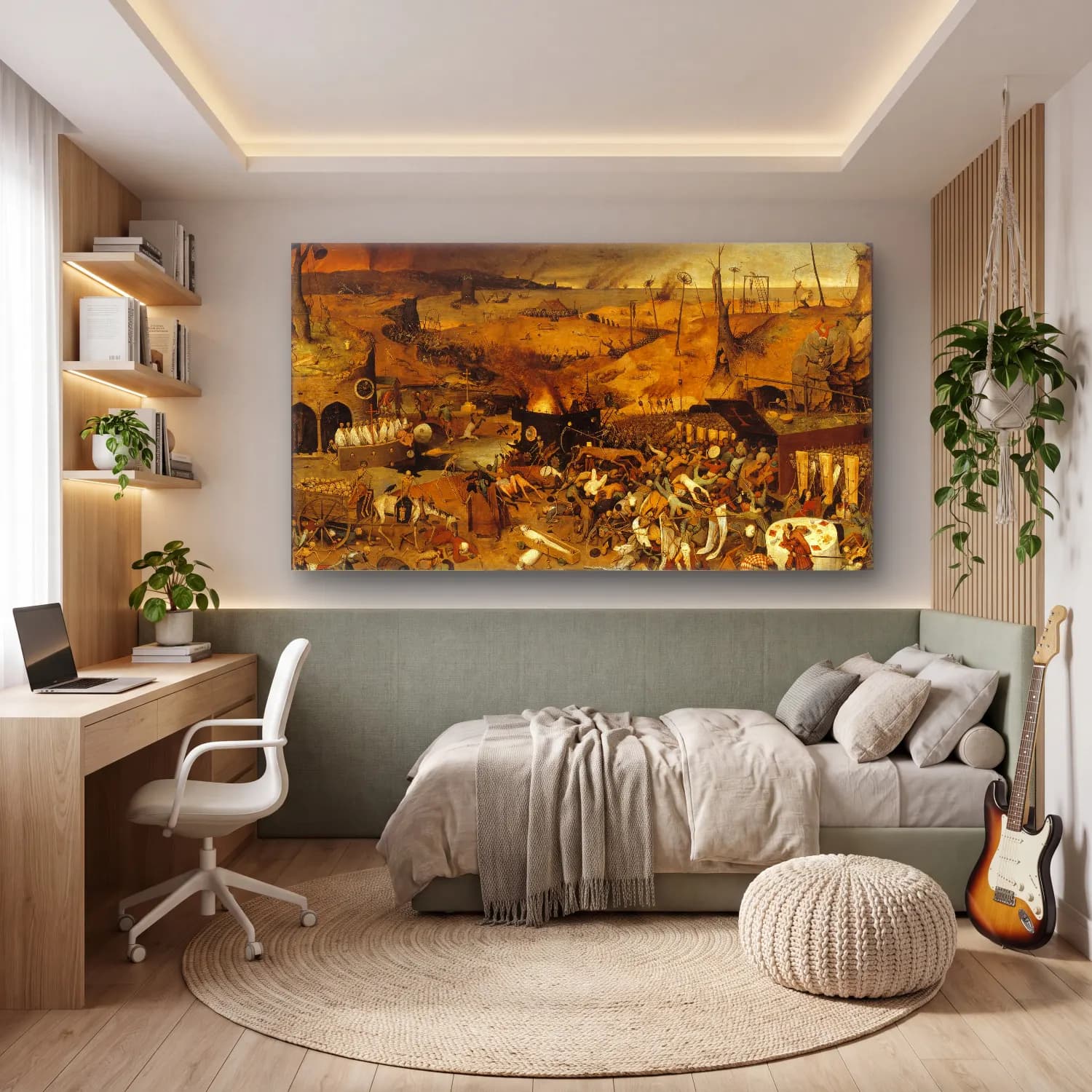 Pieter Bruegel – The Triumph of Death cam tablo — genç odasında