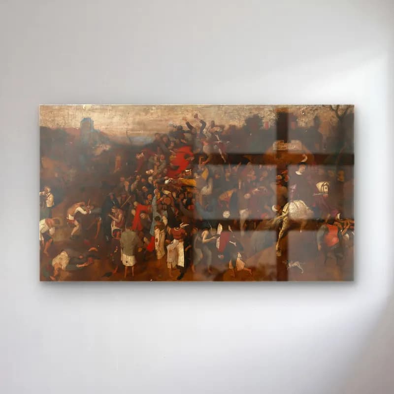 Pieter Bruegel – The Wine Of Saint Martins Day cam tablo — Pieter Bruegel – The Wine Of Saint Martins Day — empresyonist savaş sahnesi