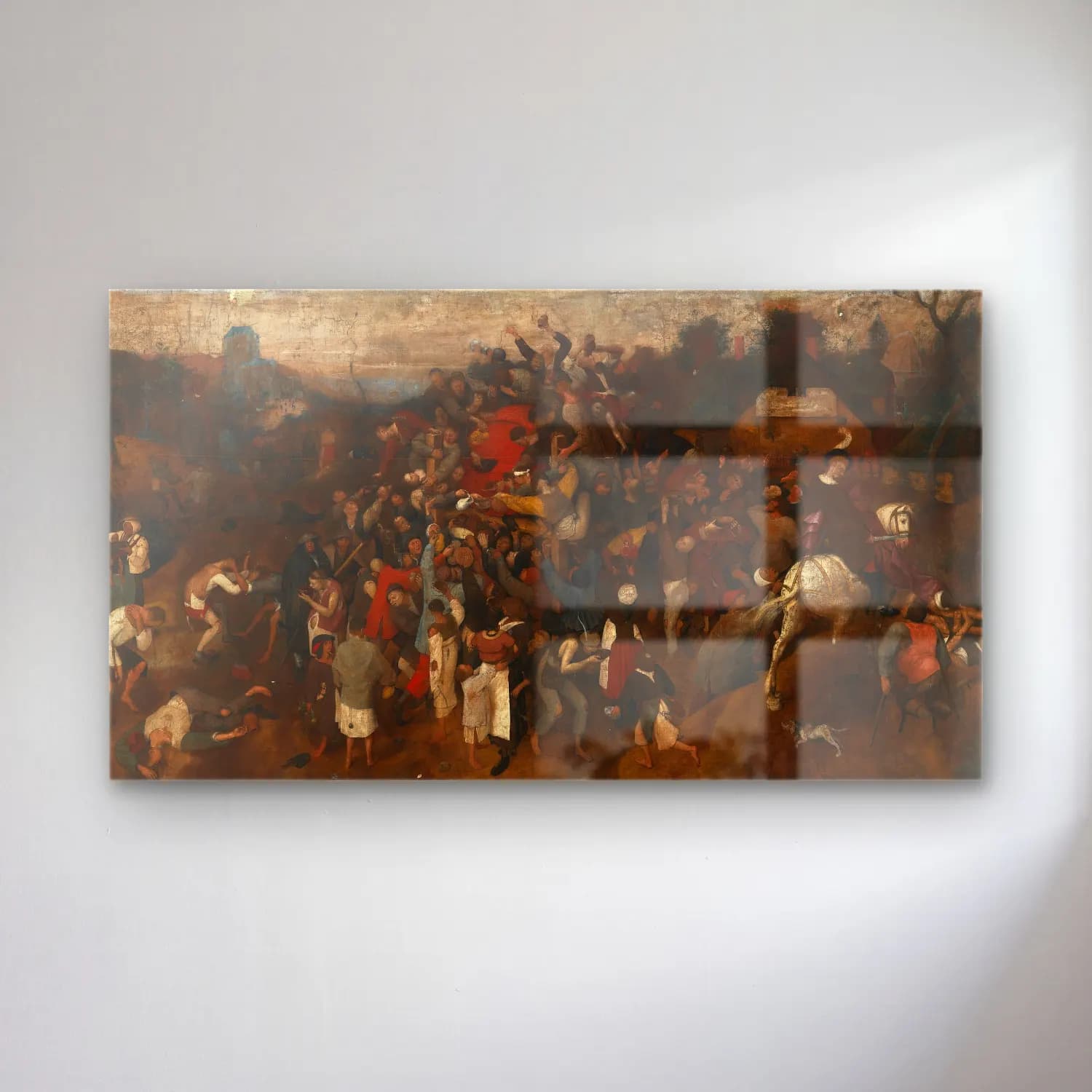 Pieter Bruegel – The Wine Of Saint Martins Day cam tablo — Pieter Bruegel – The Wine Of Saint Martins Day — empresyonist savaş sahnesi