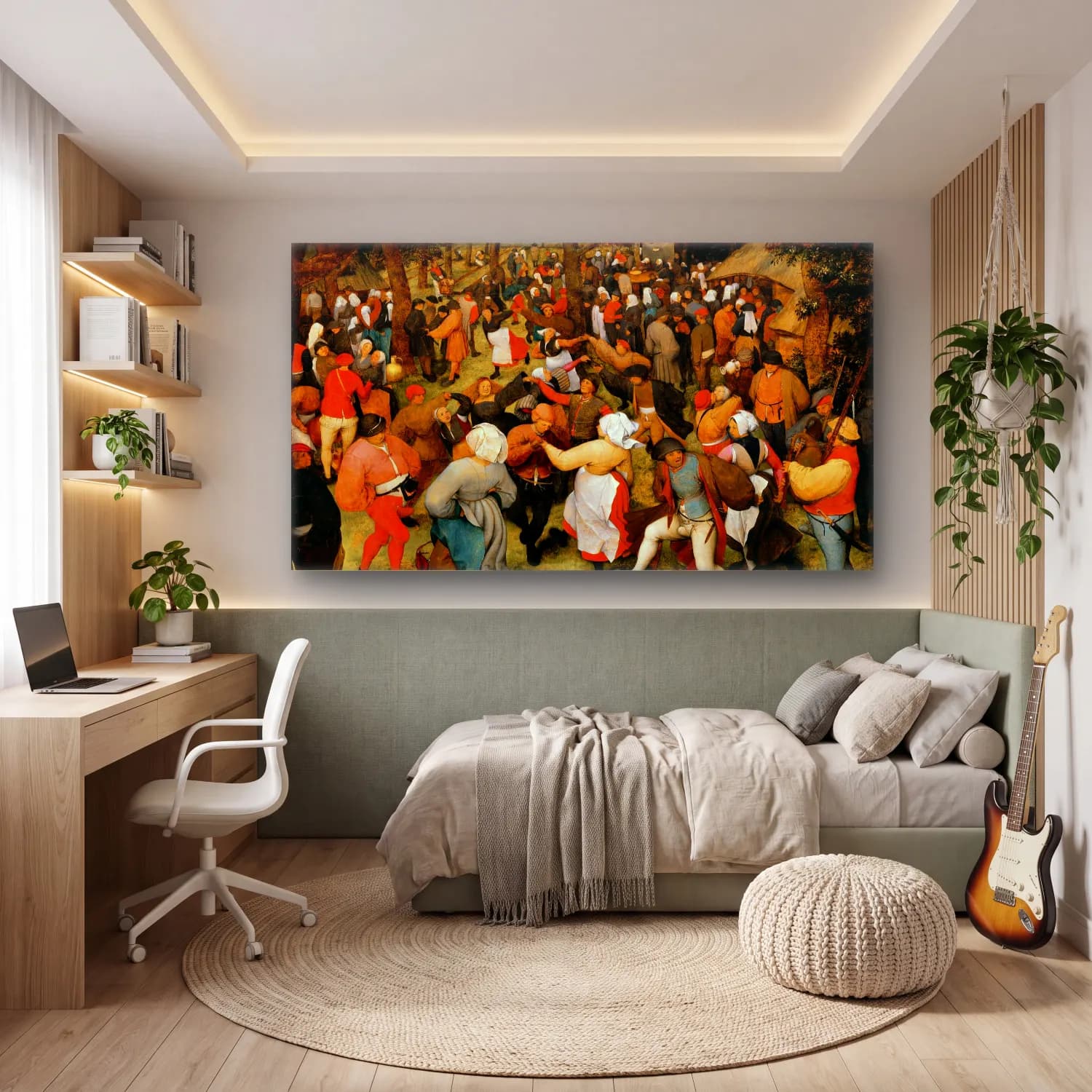 Pieter Bruegel – Wedding dance cam tablo — genç odasında