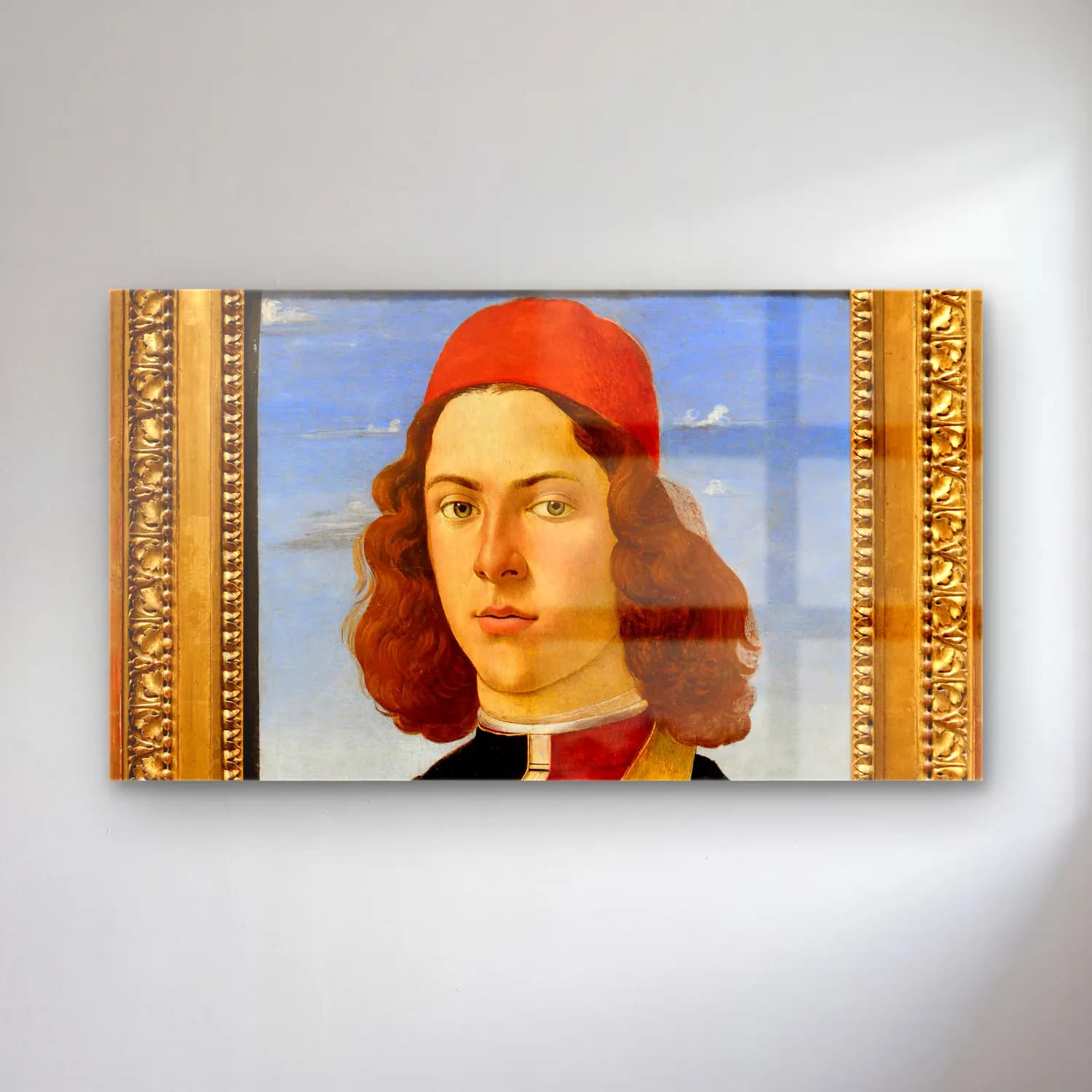 Sandro Botticelli – Portrait of young man cam tablo — Sandro Botticelli – Portrait of young man — yağlı boya erkek portresi