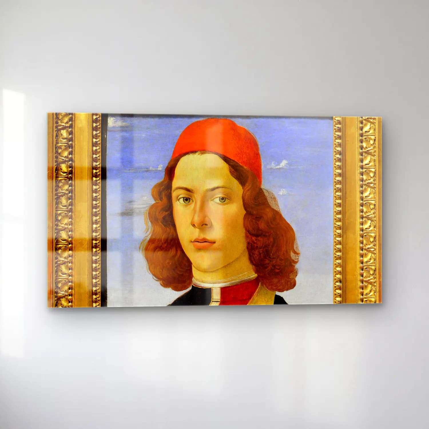 Sandro Botticelli – Portrait of young man cam tablo — sol açıdan görünüm