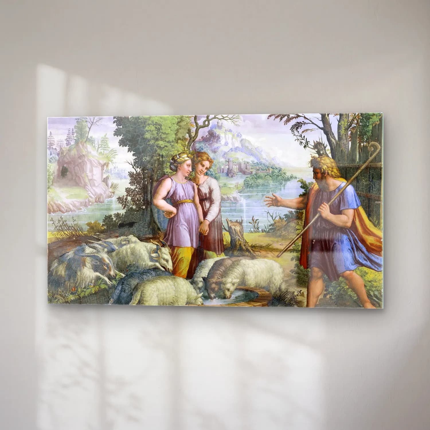 Raffaello Sanzio – Jacob s Encounter with Rachel cam tablo — sağ açıdan görünüm