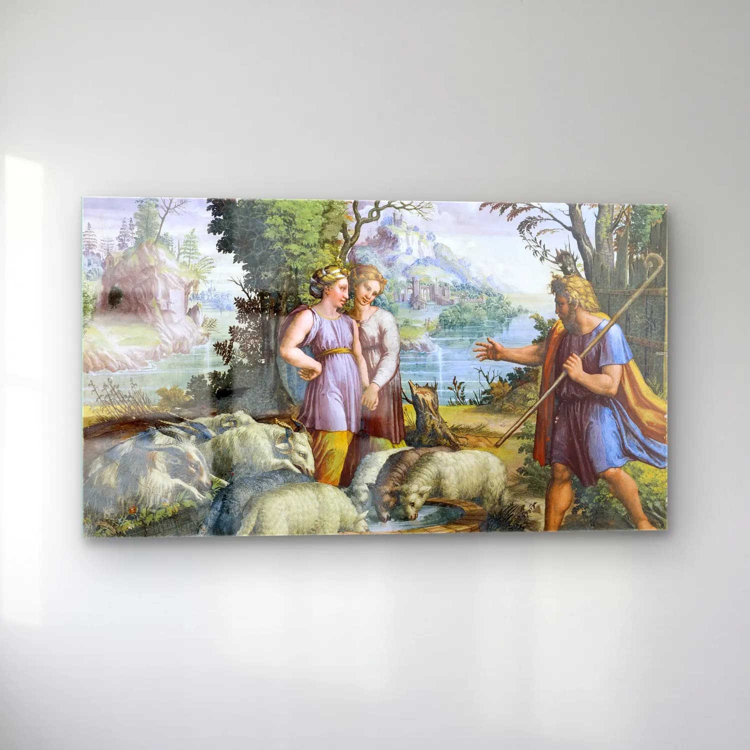 Raffaello Sanzio – Jacob s Encounter with Rachel cam tablo — sol açıdan görünüm