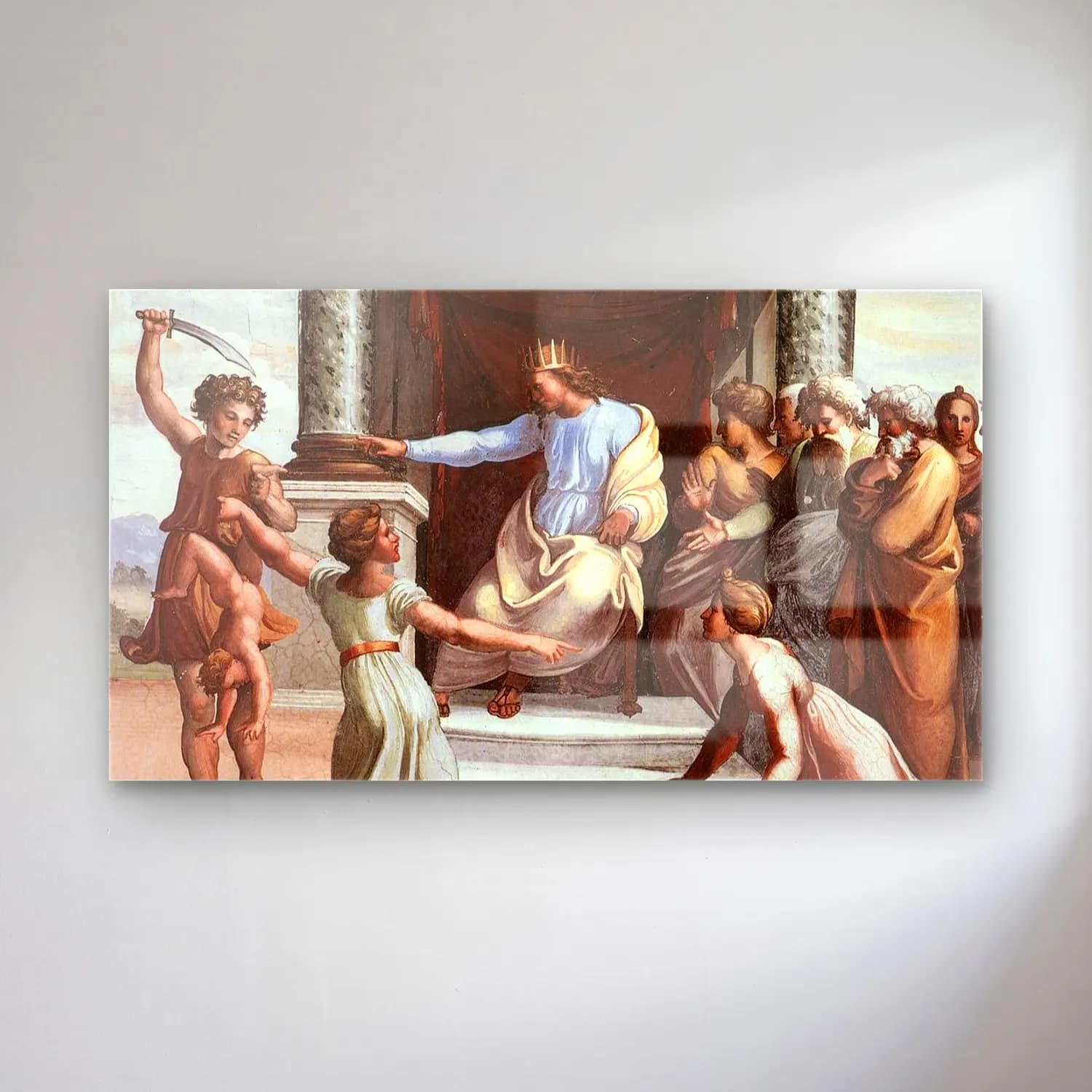 Raffaello Sanzio – Judgment of Solomon cam tablo — Raffaello Sanzio – Judgment of Solomon — yağlı boya mitolojik sahne