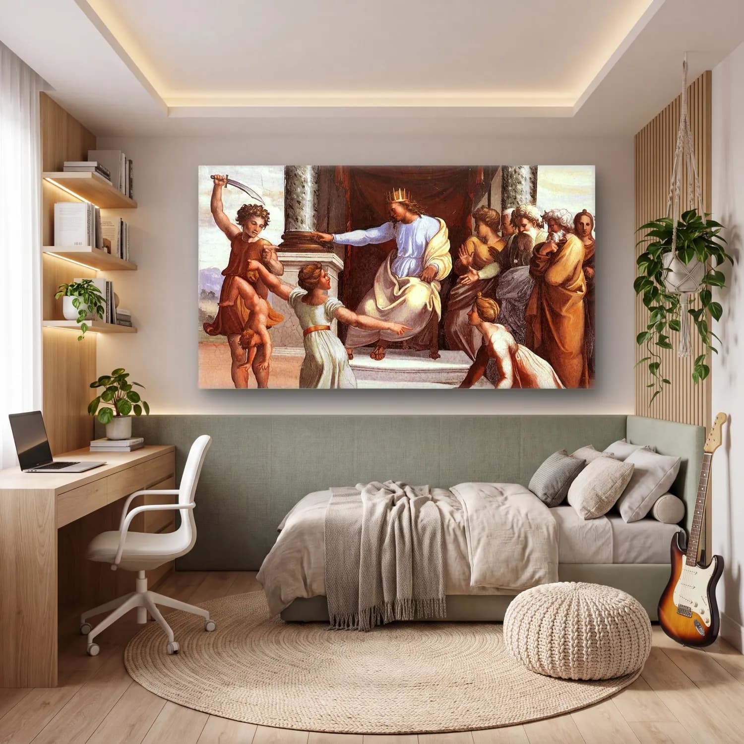 Raffaello Sanzio – Judgment of Solomon cam tablo — genç odasında