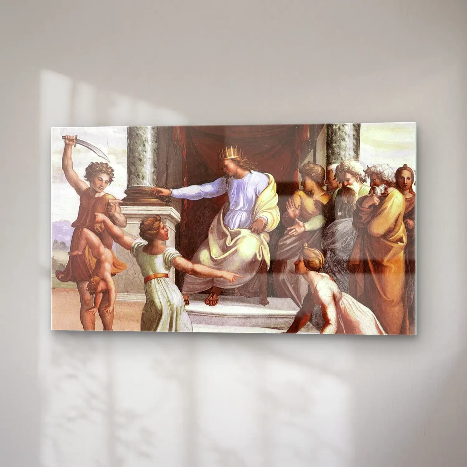 Raffaello Sanzio – Judgment of Solomon cam tablo — sağ açıdan görünüm