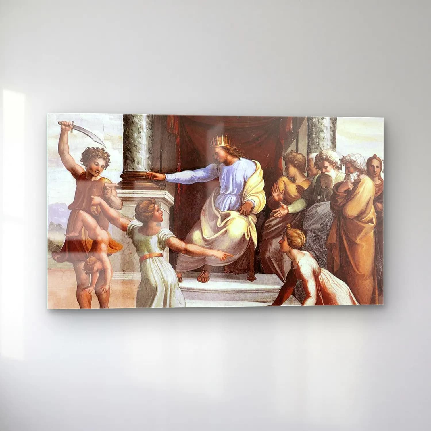 Raffaello Sanzio – Judgment of Solomon cam tablo — sol açıdan görünüm