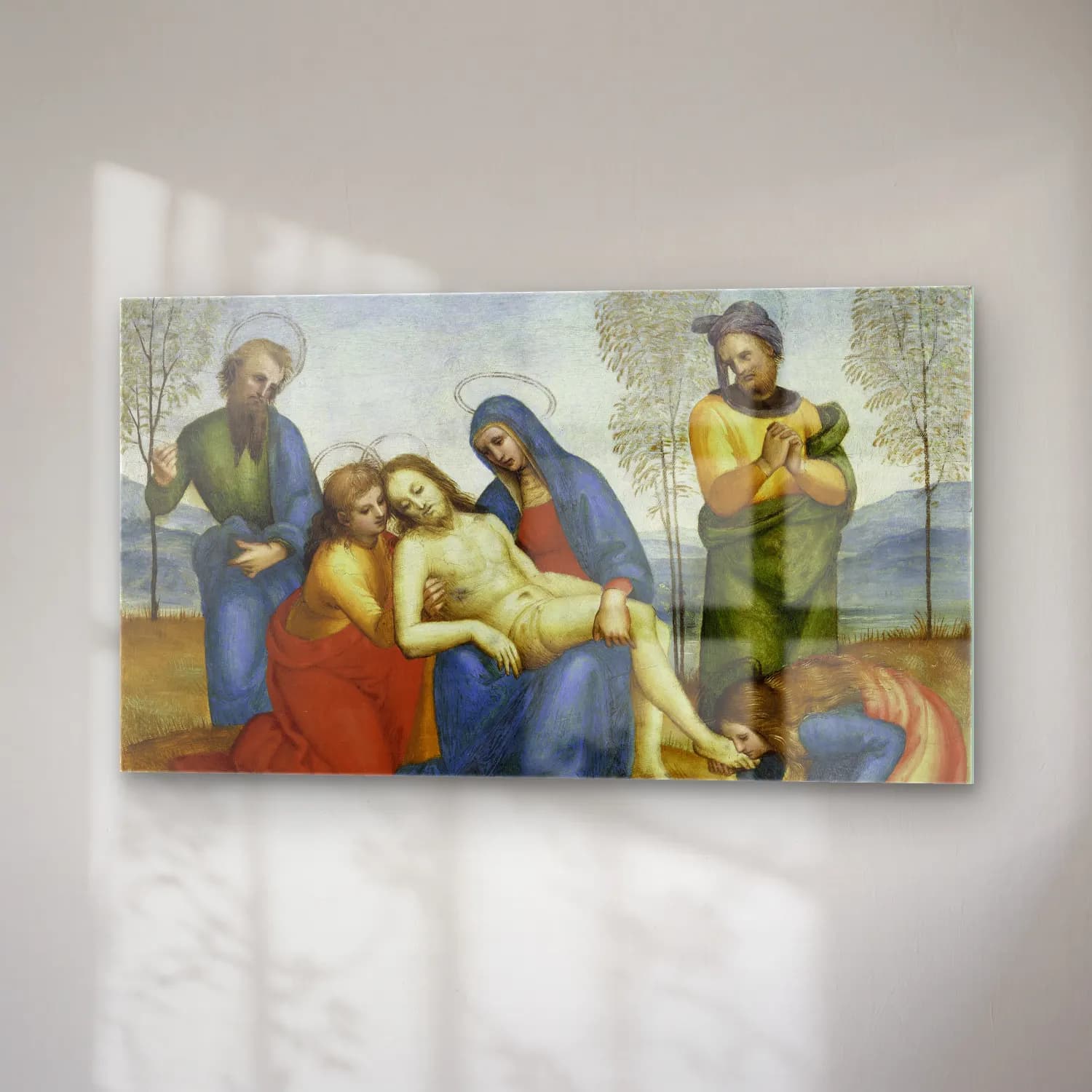 Raffaello Sanzio – Lamentation over the Dead Christ cam tablo — sağ açıdan görünüm