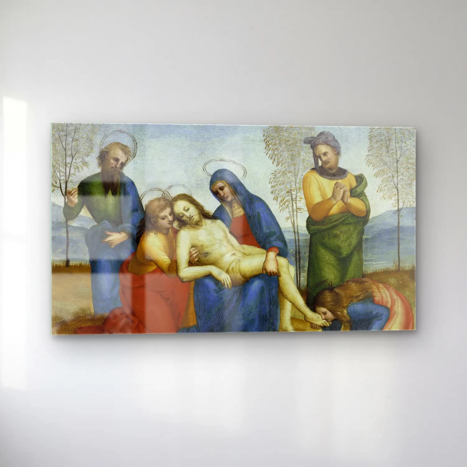 Raffaello Sanzio – Lamentation over the Dead Christ cam tablo — sol açıdan görünüm