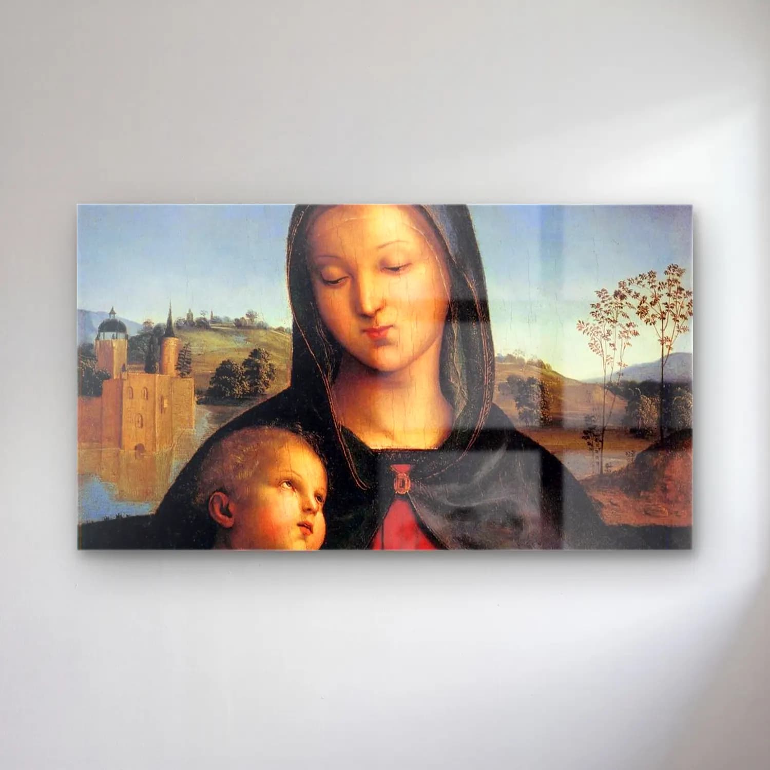 Raffaello Sanzio – Madonna and Child with the Book cam tablo — Raffaello Sanzio – Madonna and Child with the Book — yağlı boya anne ve çocuk