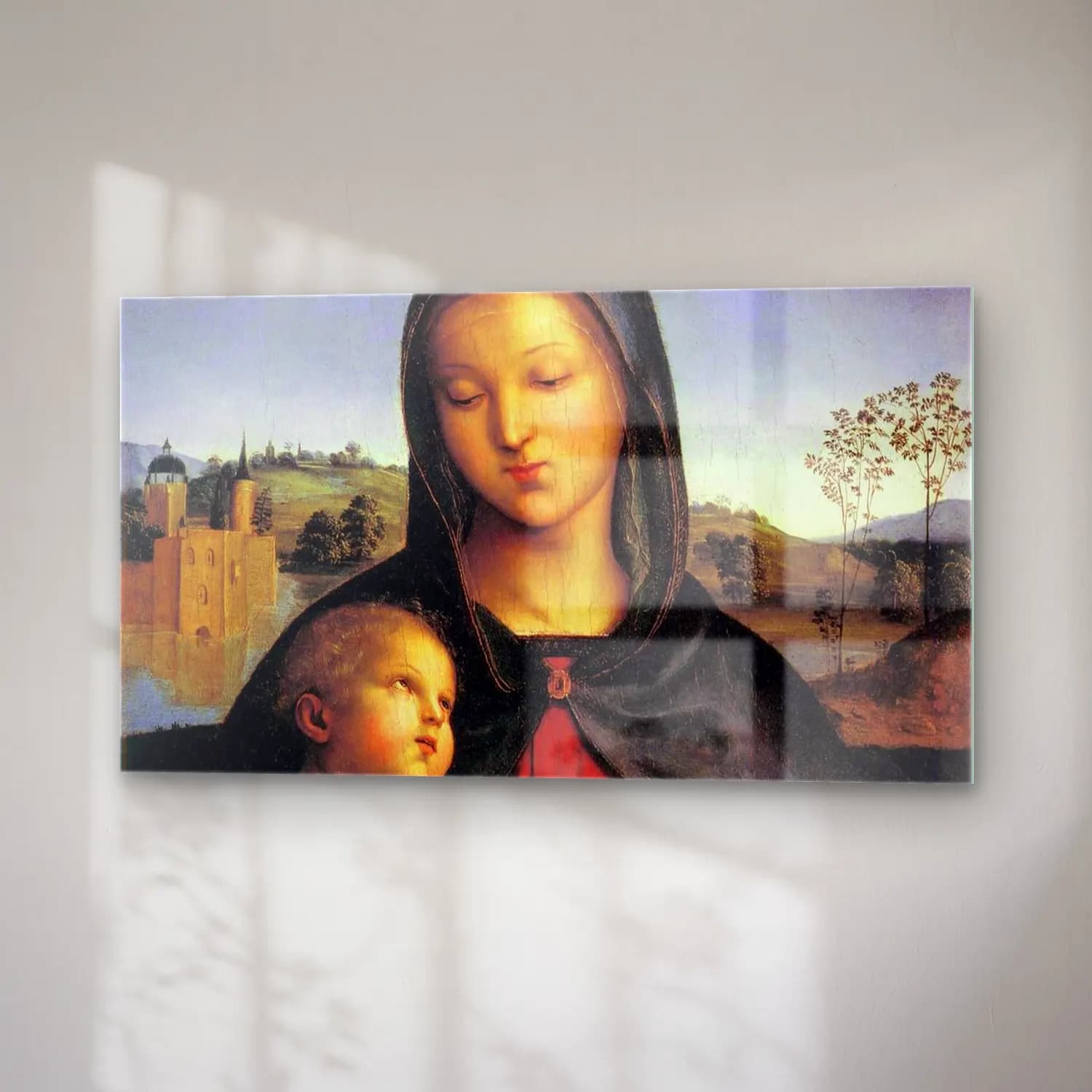 Raffaello Sanzio – Madonna and Child with the Book cam tablo — sağ açıdan görünüm