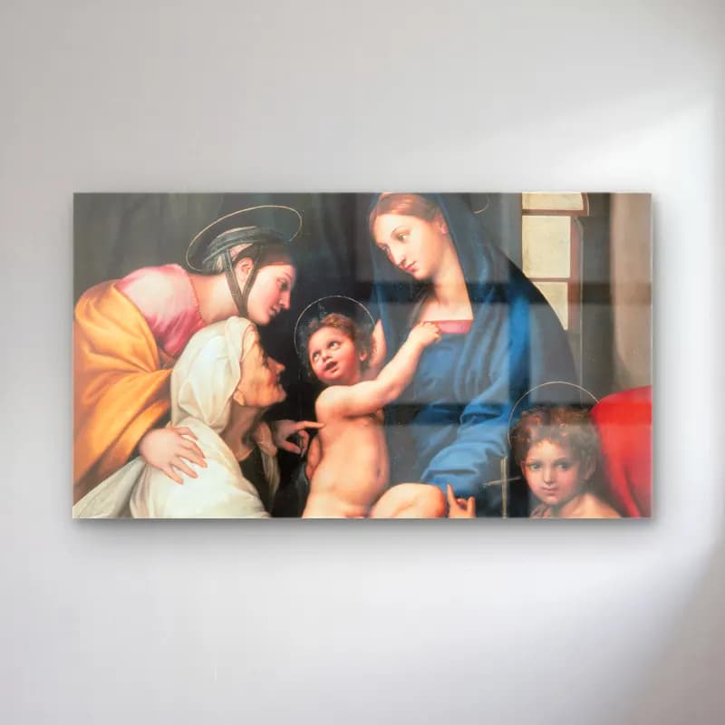 Raffaello Sanzio – Madonna dell Impannata cam tablo — Raffaello Sanzio – Madonna dell Impannata — yağlı boya dini sahne