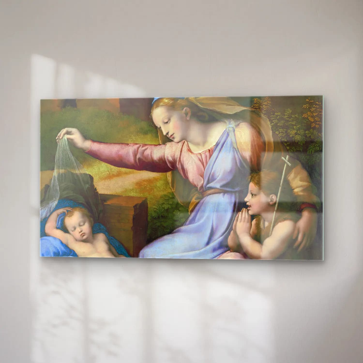 Raffaello Sanzio – Madonna with the Blue Diadem cam tablo — sağ açıdan görünüm