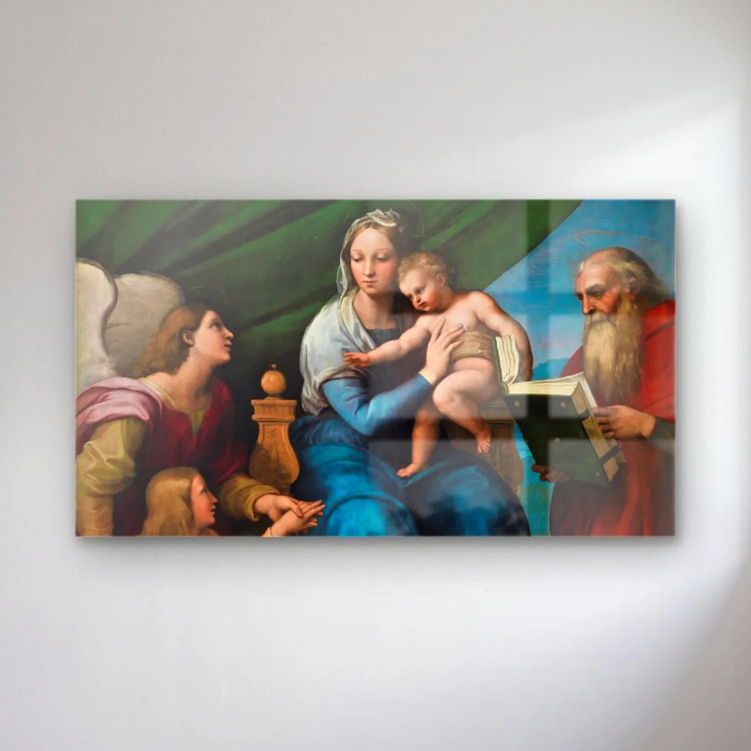 Raffaello Sanzio – Madonna with the Fish cam tablo — Raffaello Sanzio – Madonna with the Fish — yağlı boya dini sahne