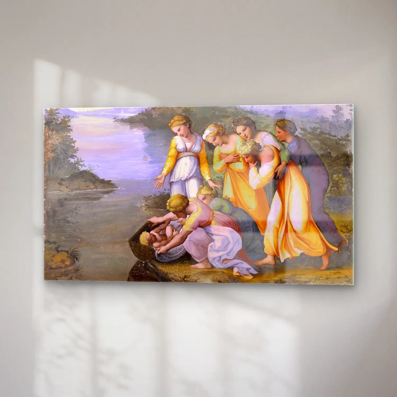 Raffaello Sanzio – Moses Saved from the Water cam tablo — sağ açıdan görünüm