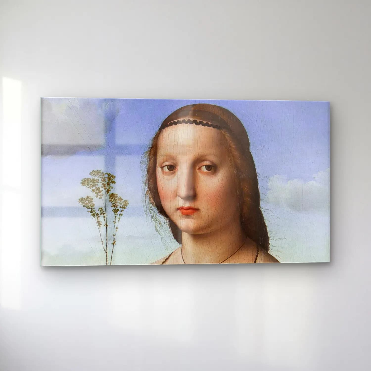 Raffaello Sanzio – Portrait of Maddalena Doni cam tablo — sol açıdan görünüm