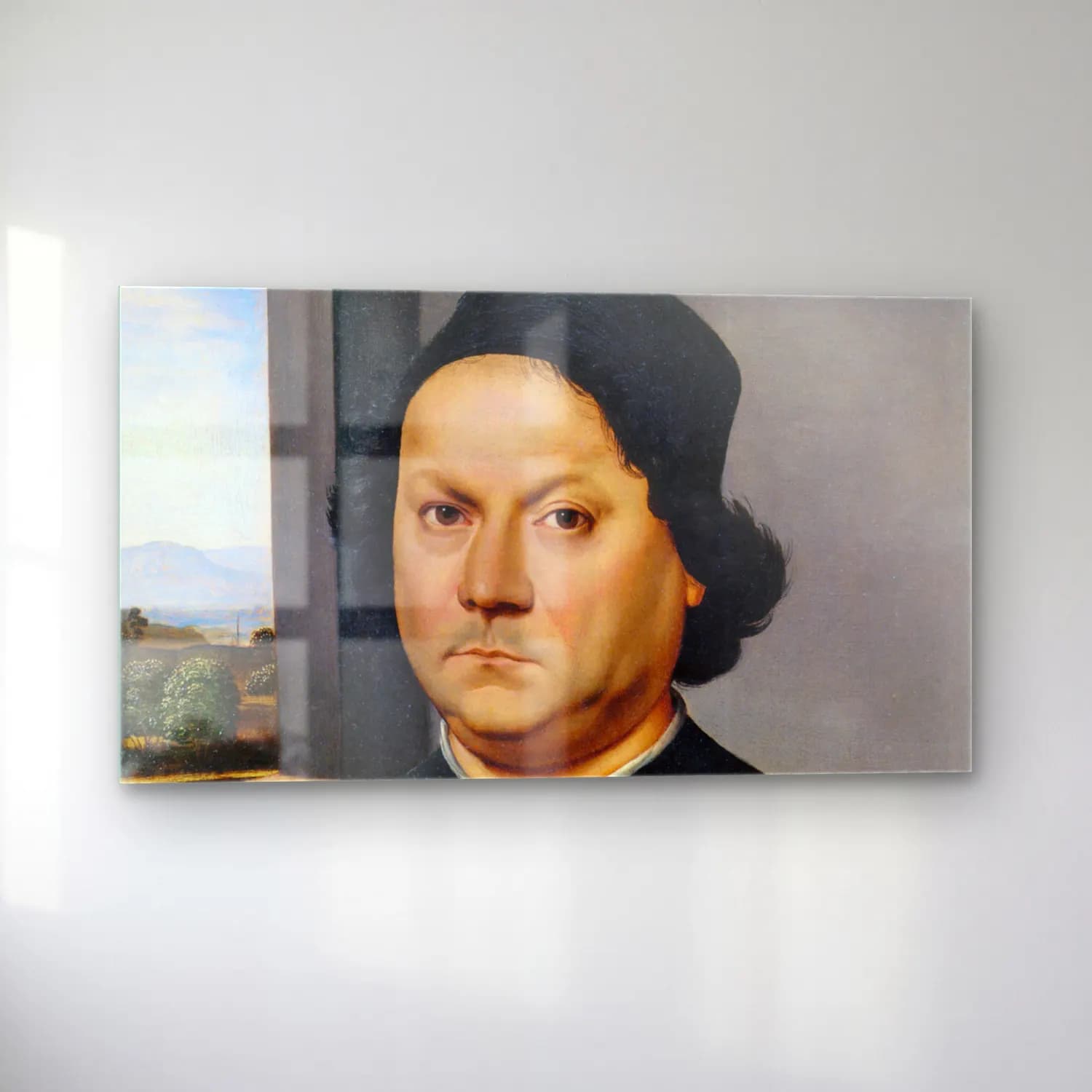 Raffaello Sanzio – Portrait of Perugino cam tablo — sol açıdan görünüm