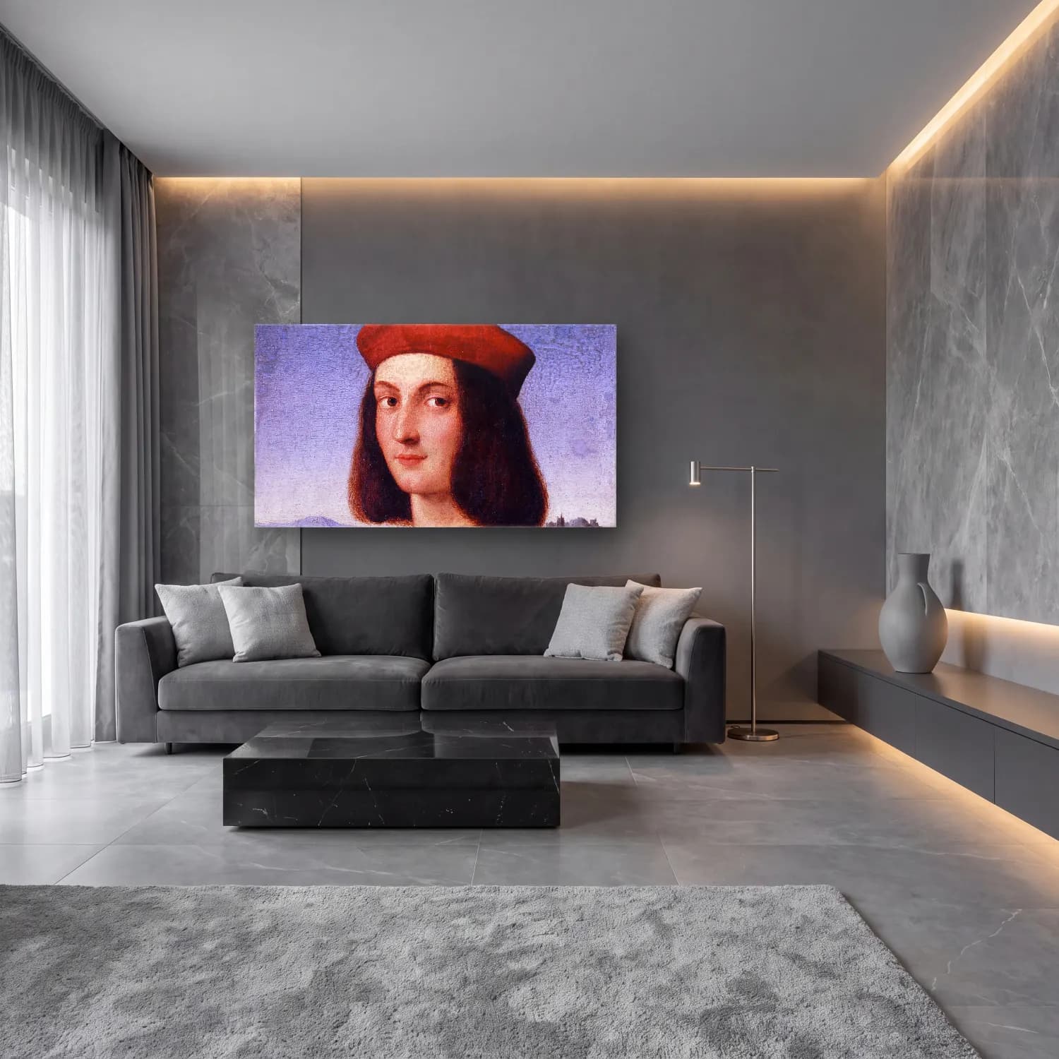 Raffaello Sanzio – Portrait of Pietro Bembo cam tablo — lüks salon duvarında