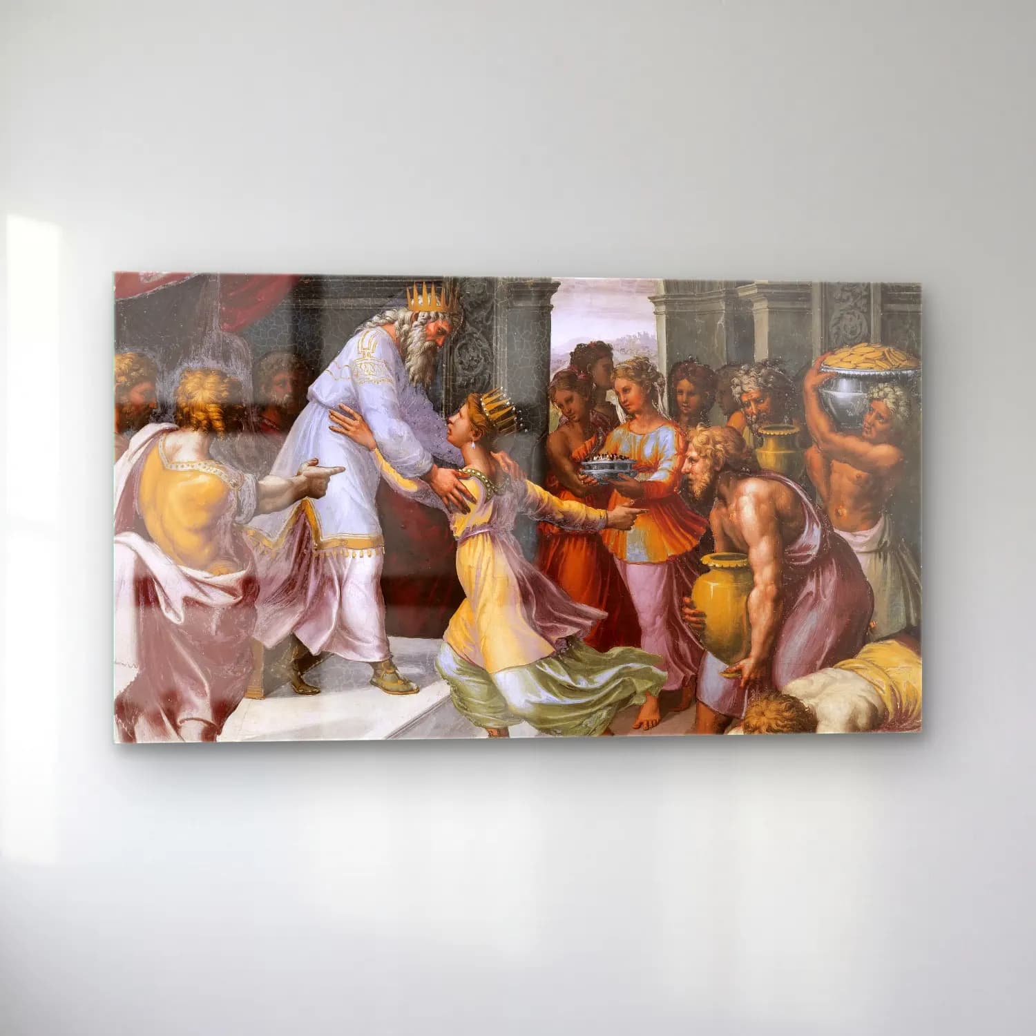 Raffaello Sanzio – Sheba and Solomon cam tablo — sol açıdan görünüm
