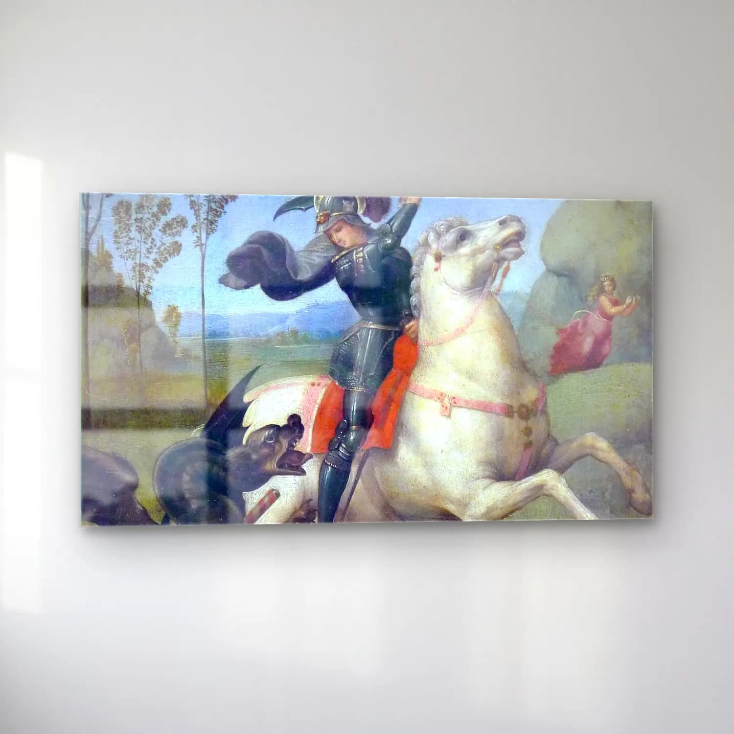 Raffaello Sanzio – St. George and the dragon cam tablo — sol açıdan görünüm