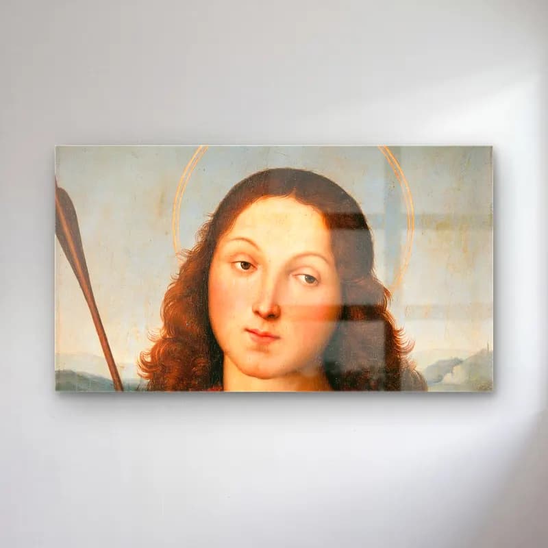 Raffaello Sanzio – St. Sebastian cam tablo — Raffaello Sanzio – St. Sebastian — yağlı boya melek