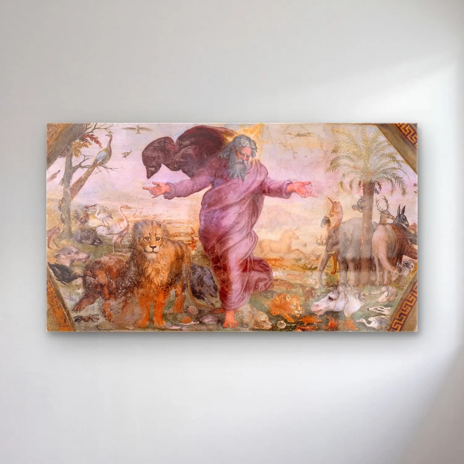Raffaello Sanzio – The Creation of the Animals cam tablo — Raffaello Sanzio – The Creation of the Animals — yağlı boya mitolojik sahne