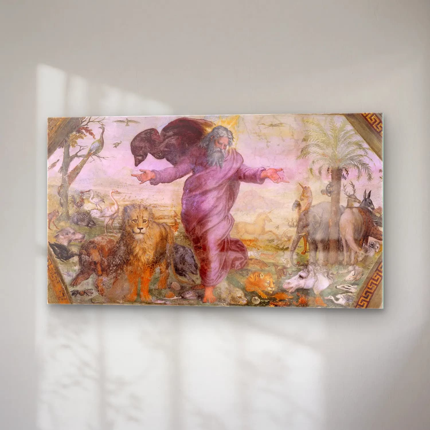 Raffaello Sanzio – The Creation of the Animals cam tablo — sağ açıdan görünüm