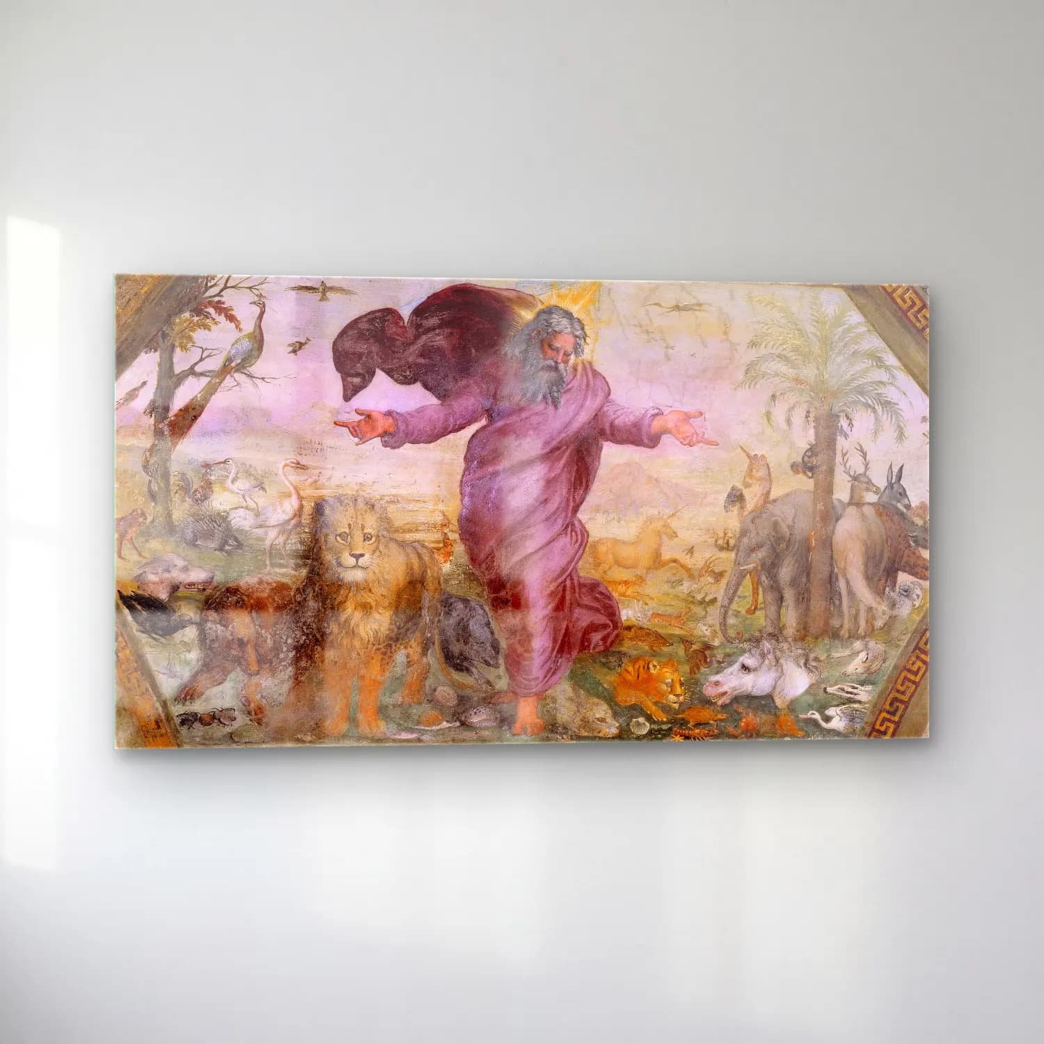Raffaello Sanzio – The Creation of the Animals cam tablo — sol açıdan görünüm