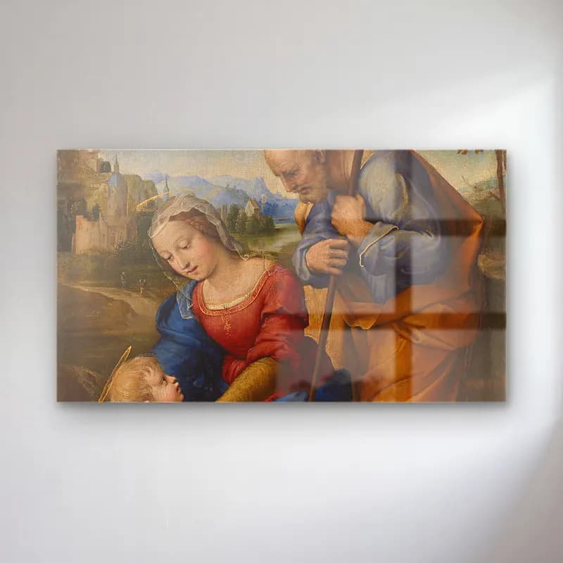 Raffaello Sanzio – The Holy Family with a Lamb cam tablo — Raffaello Sanzio – The Holy Family with a Lamb — yağlı boya dini sahne
